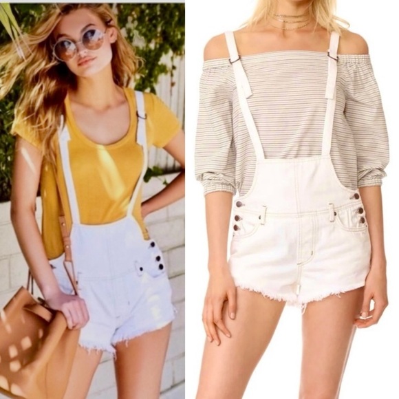 Free People Edessa Overalls with Adjustable Straps - Picture 1 of 9